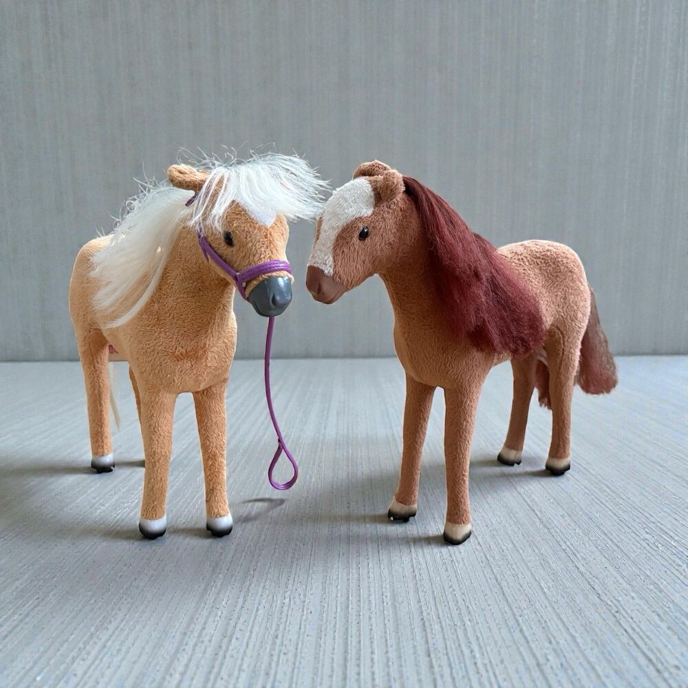 My Life Poseable Doll Horse Lot of 2 12” Light & Dark Brown No Accessories